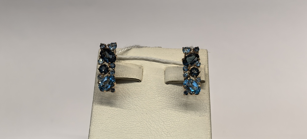 СЕРЬГИ С КАМНЯМИ (Au 585)