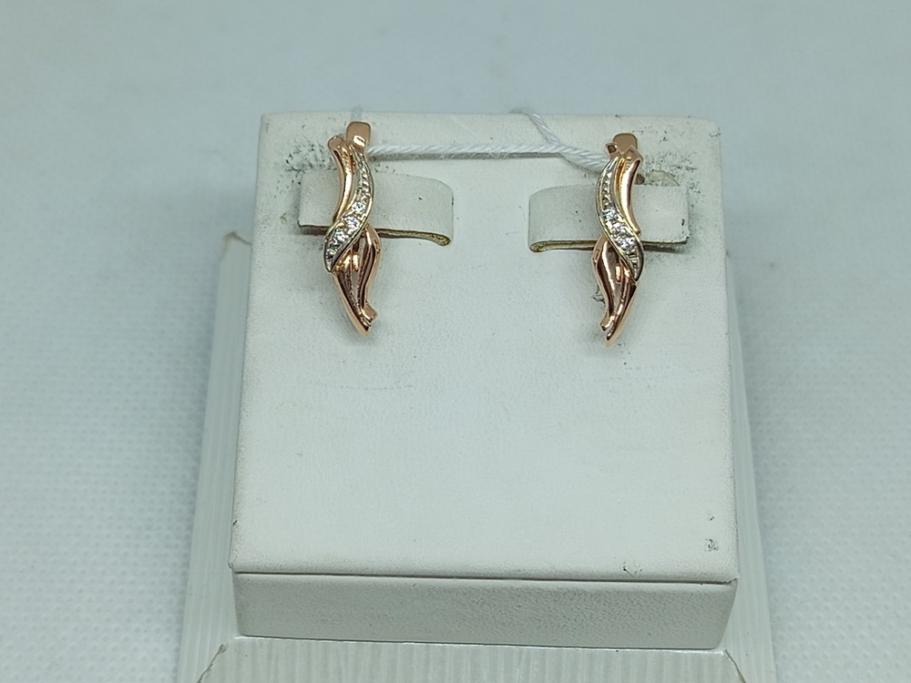 СКМИ585 СЕРЬГИ С КАМНЯМИ (Au 585)