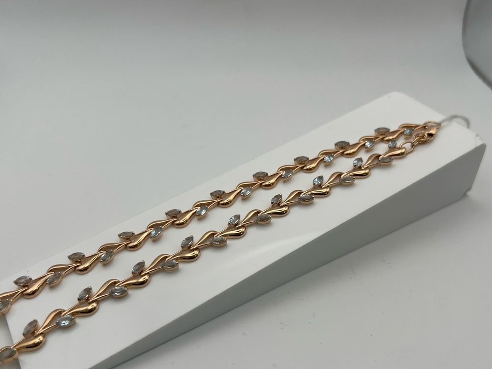 КОЛЬЕ С КАМНЯМИ Au 585