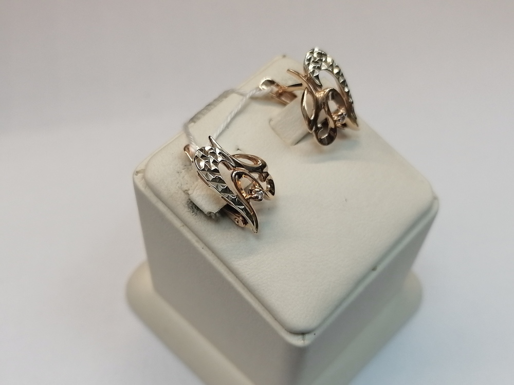 СЕРЬГИ С КАМНЕМ (Au 585)