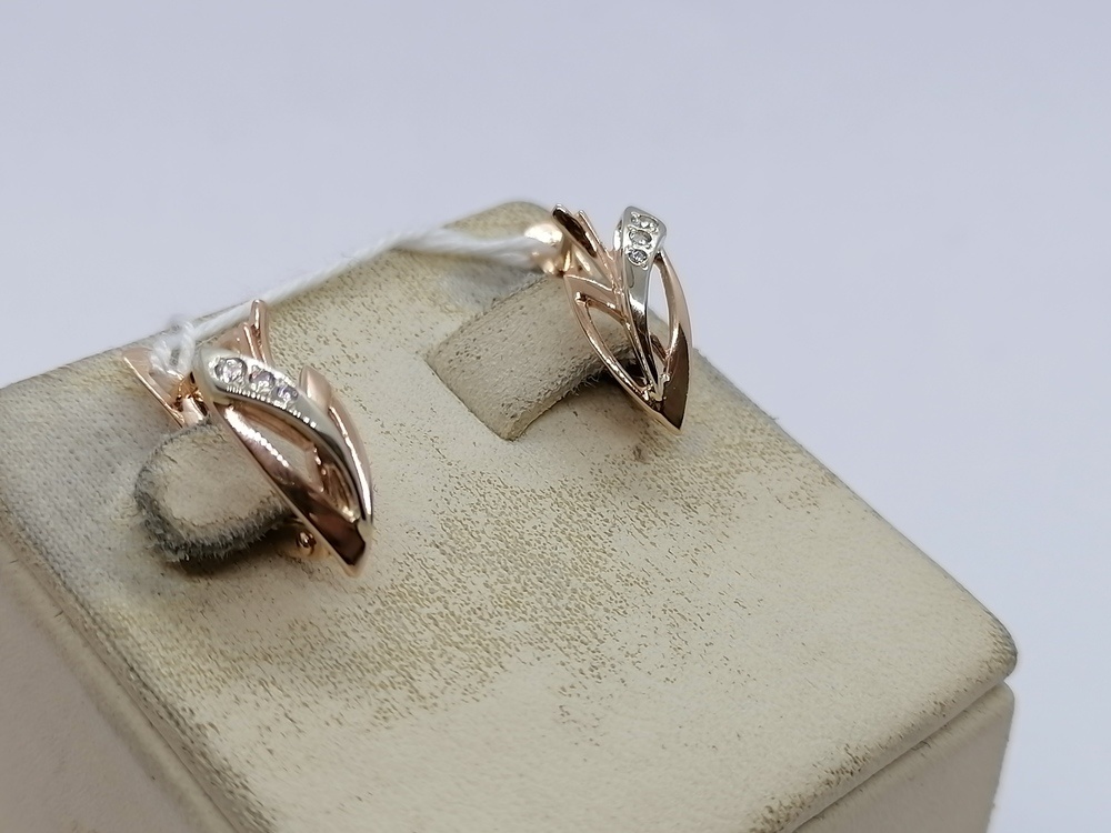 СКМИ585 СЕРЬГИ С КАМНЯМИ (Au 585)