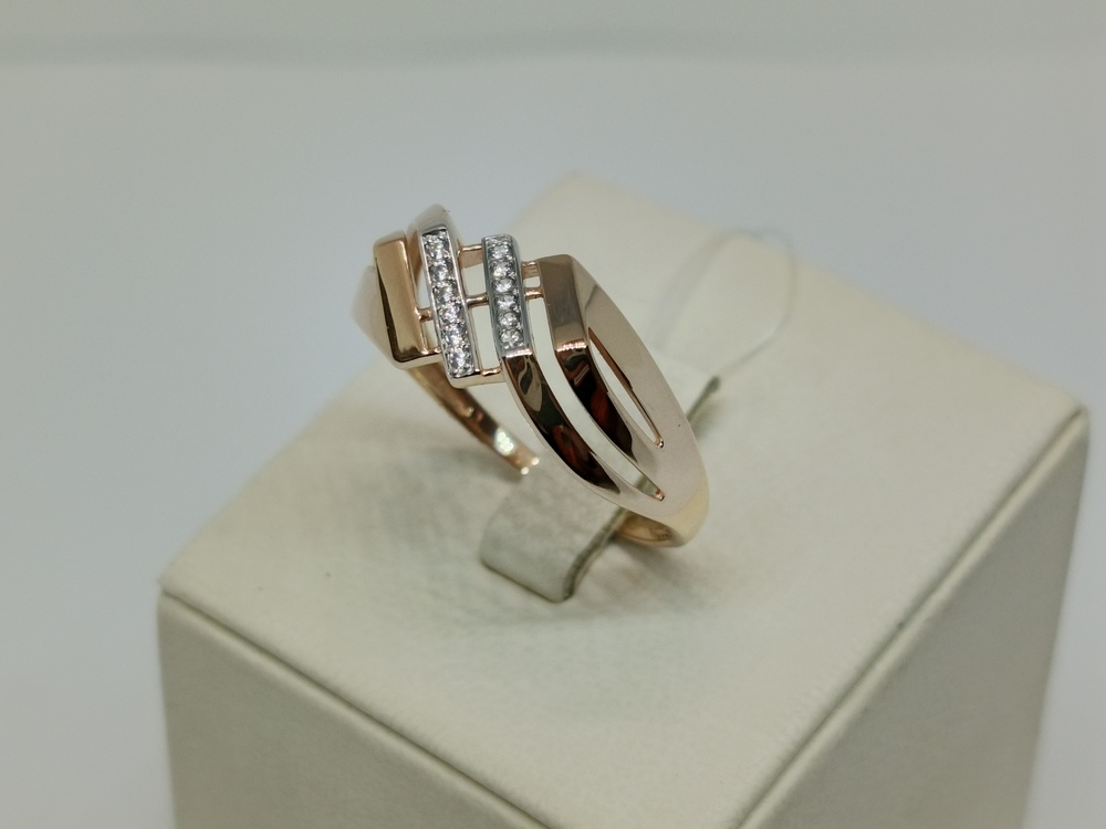 КОЛЬЦО С КАМНЯМИ (Au 585)