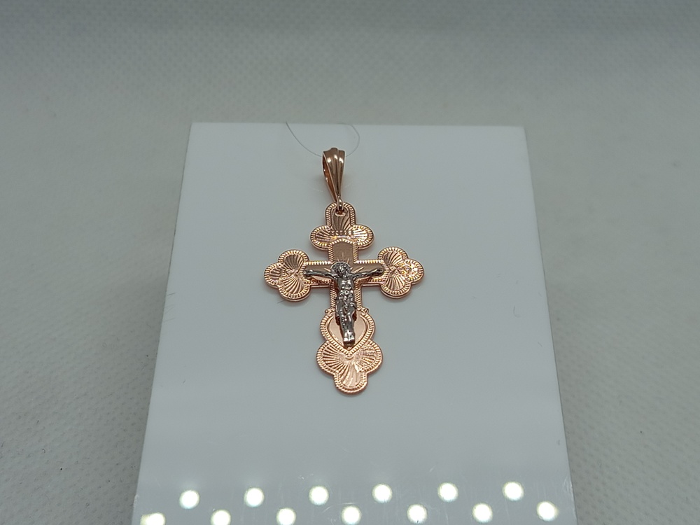 ПОДВЕСКА КРЕСТ без камня (Au 585)