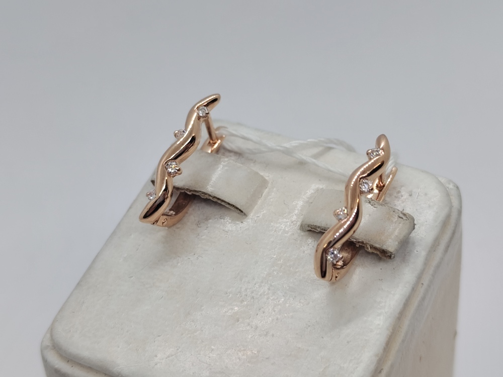 СКМИ585 СЕРЬГИ С КАМНЯМИ (Au 585)