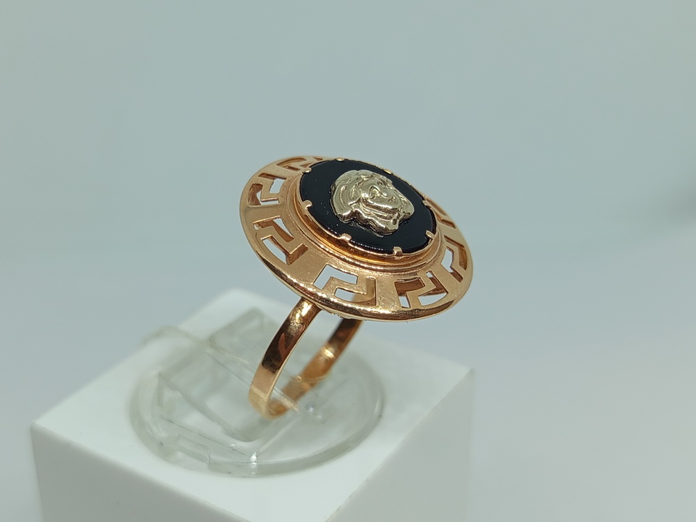 034180 КОЛЬЦО ОНИКС (Au 585) 034180 КОЛЬЦО ОНИКС (Au 585)