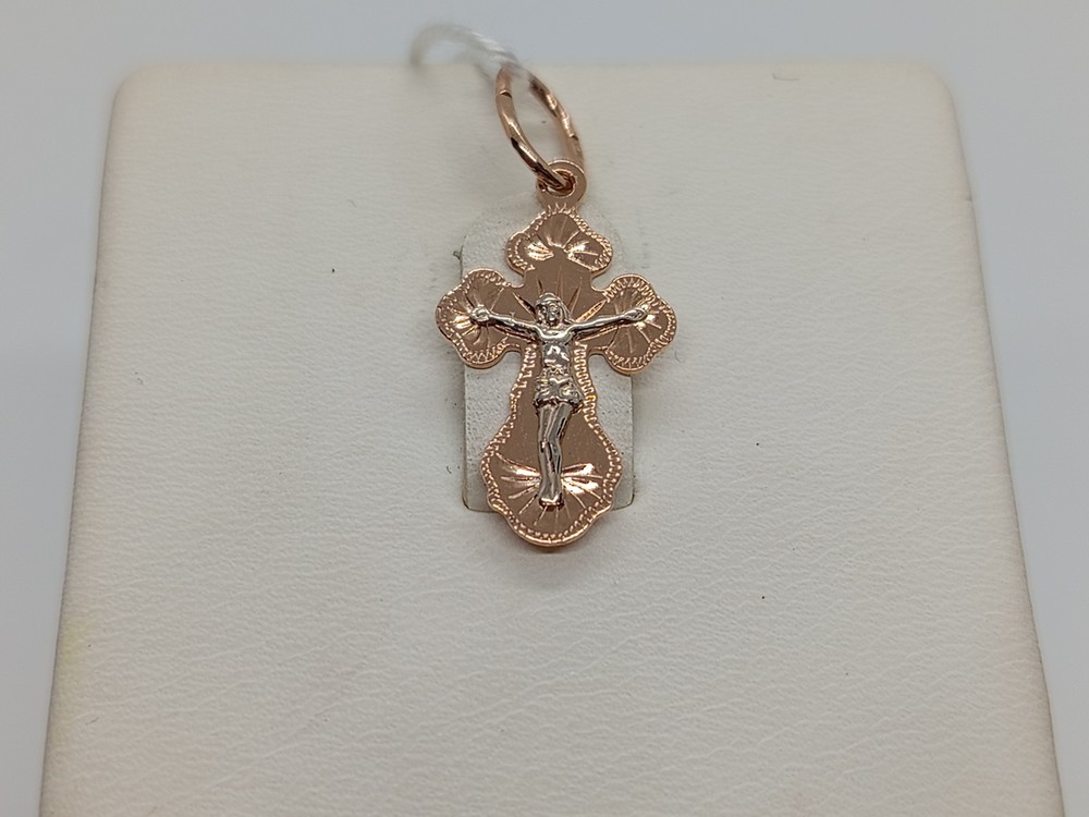 ПОДВЕСКА КРЕСТ БЕЗ КАМНЯ (Au 585)