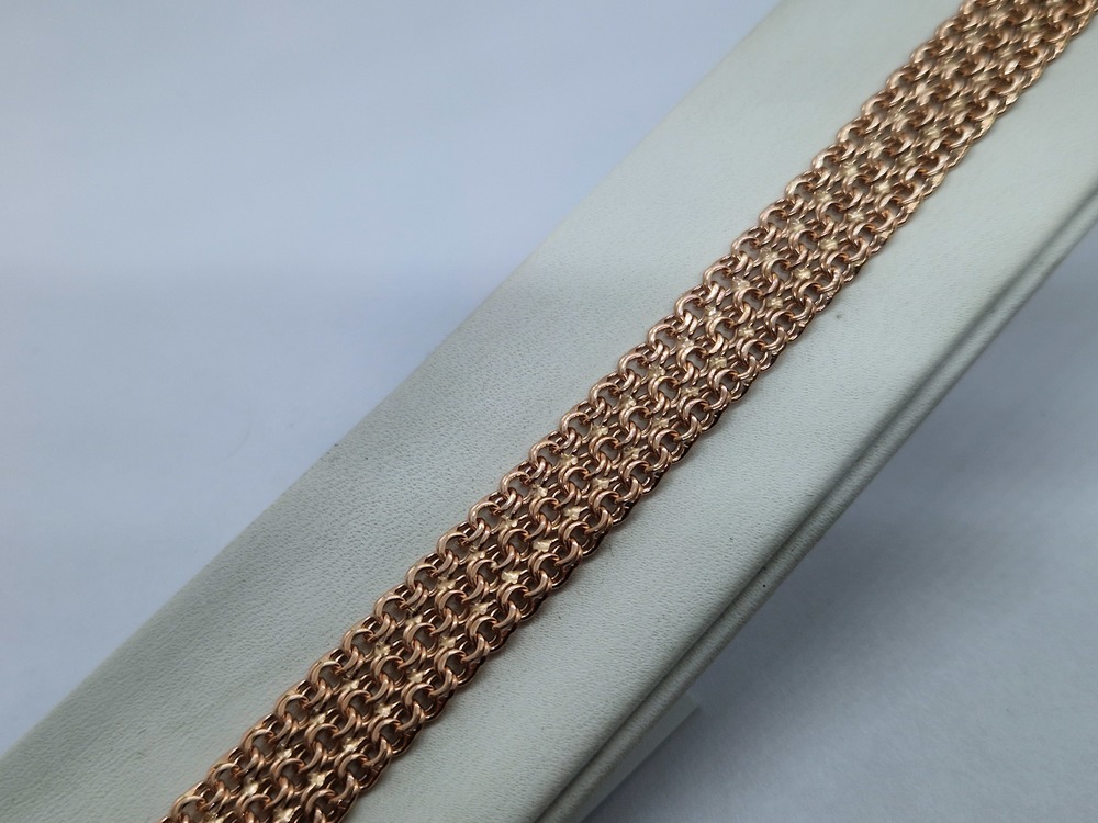 БРАСЛЕТ ПОЛНОВЕСНЫЙ Бисмарк тройной (Au 585)