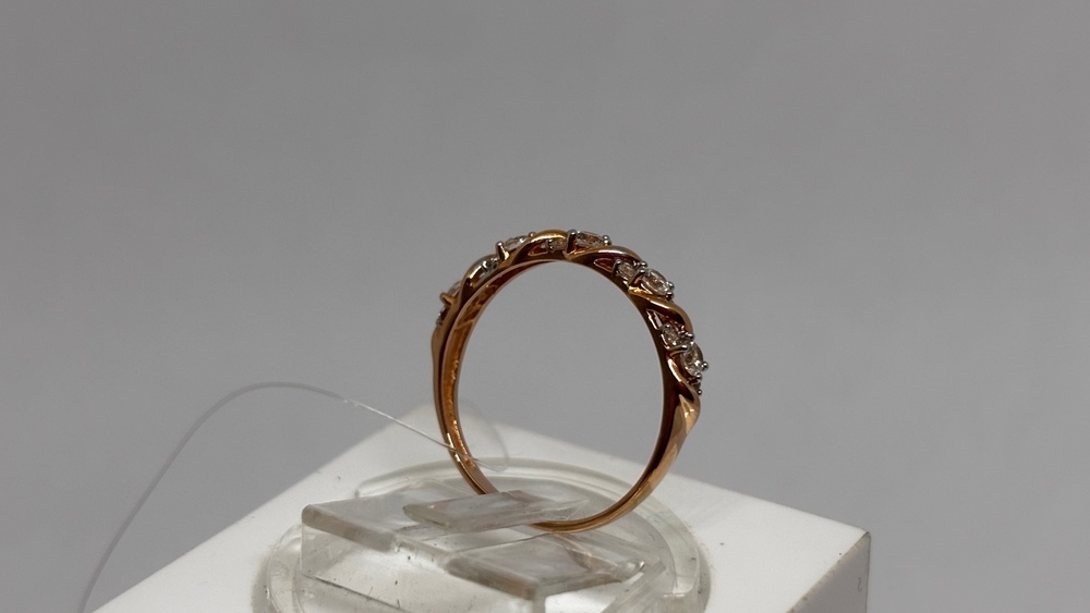 КОЛЬЦО С КАМНЯМИ (Au 585)