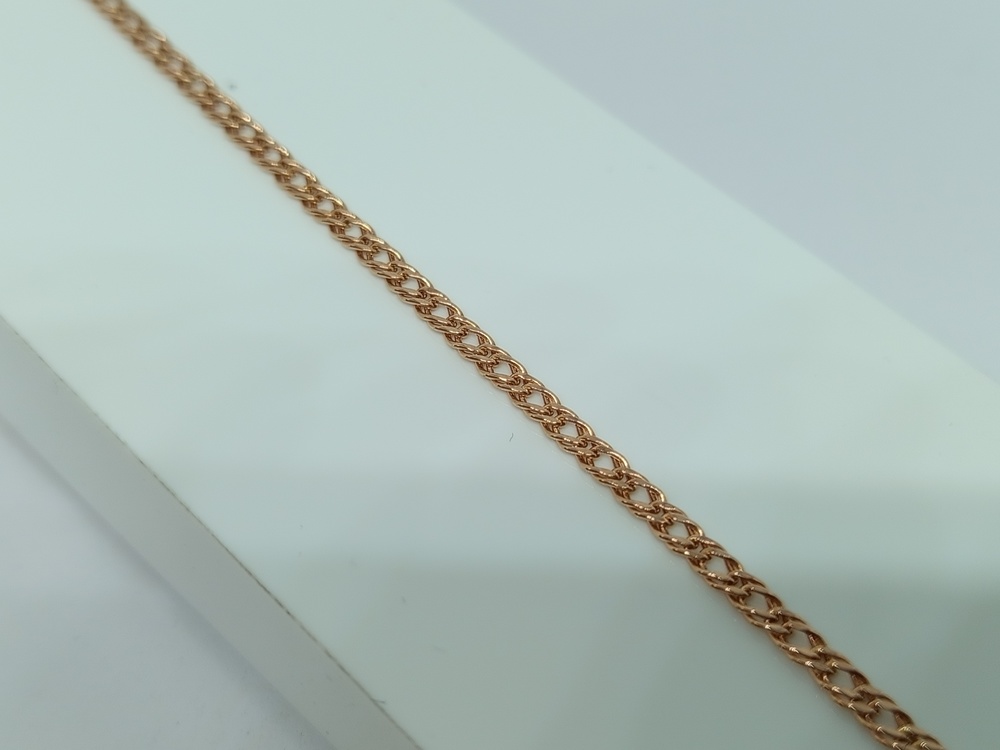 БРАСЛЕТ ПУСТОТЕЛЫЙ Ромб двойной Au 585