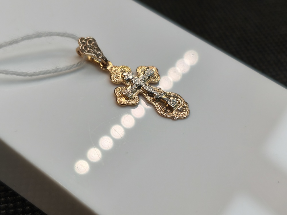 ПОДВЕСКА КРЕСТ БЕЗ КАМНЯ (Au 585)