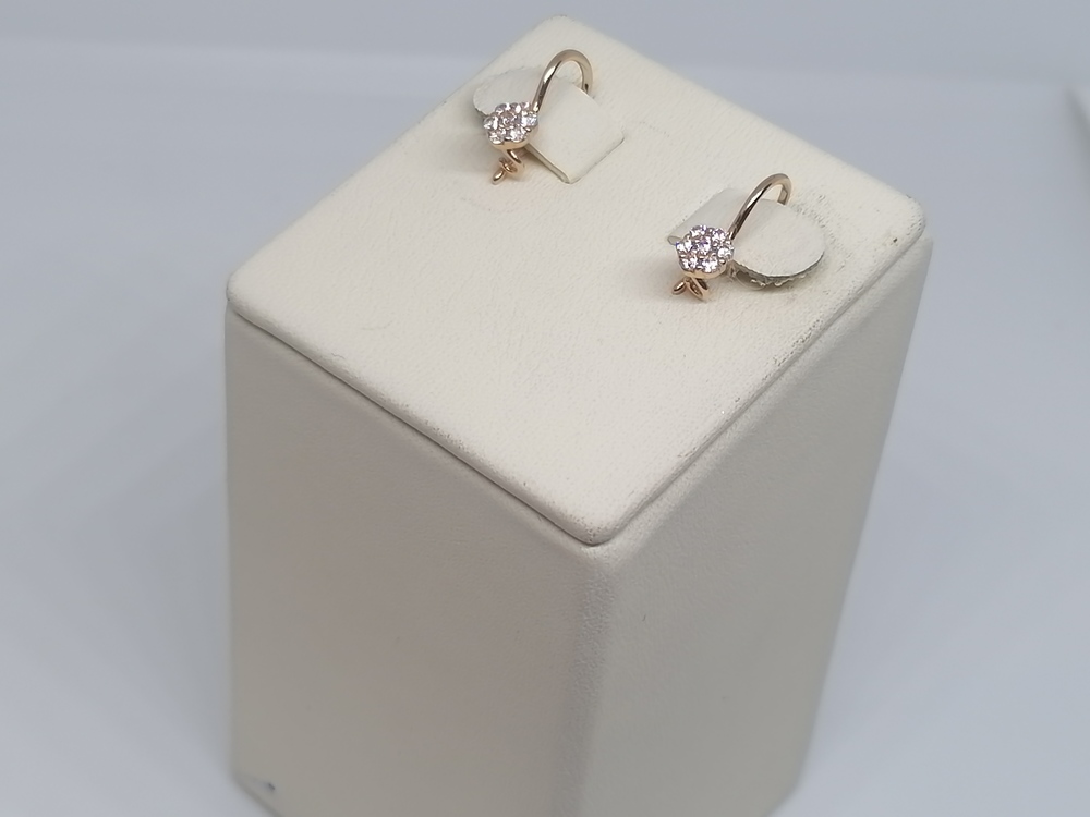 СПТ585 СЕРЬГИ С ПЕТЕЛЬКОЙ (Au 585)