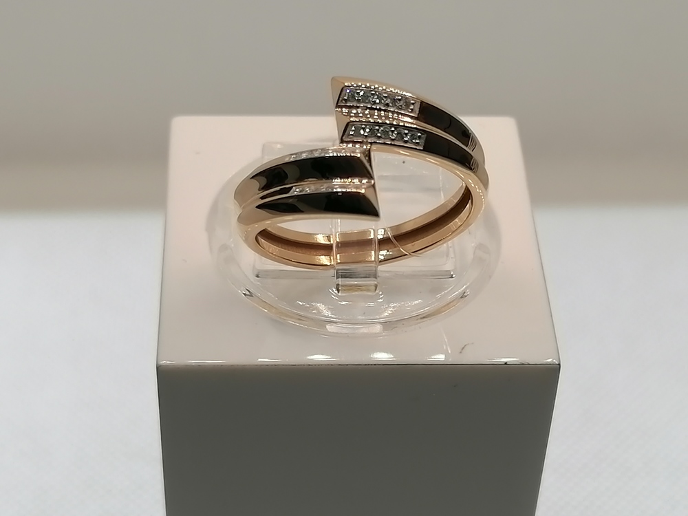 КОЛЬЦО С КАМНЯМИ (Au 585)