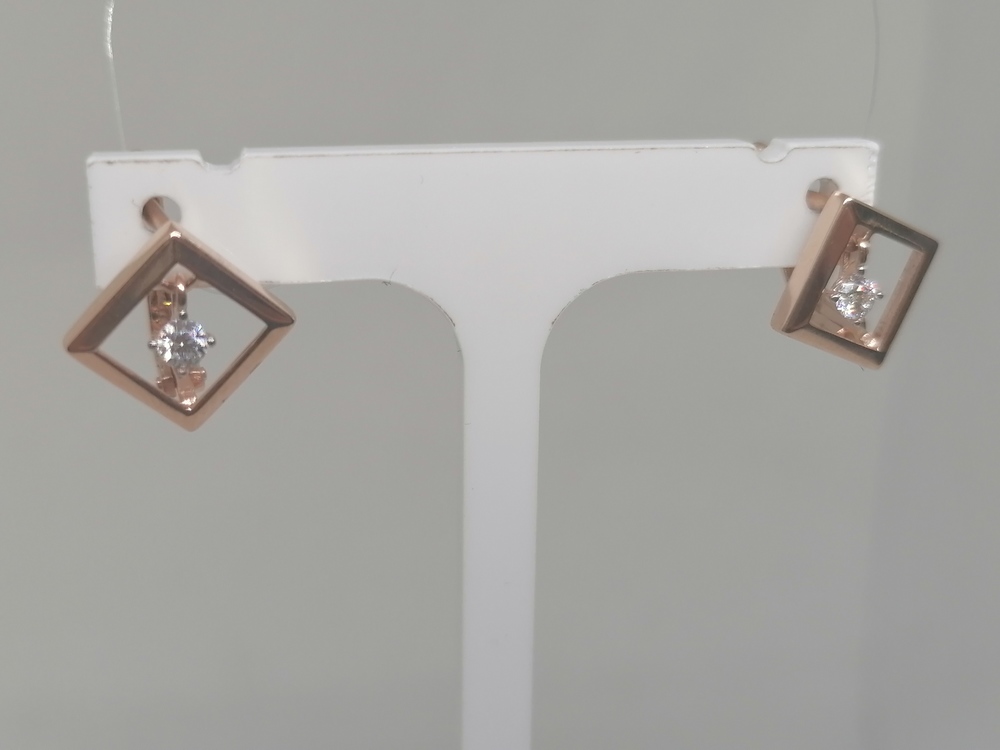 СЕРЬГИ С КАМНЕМ (Au 585)