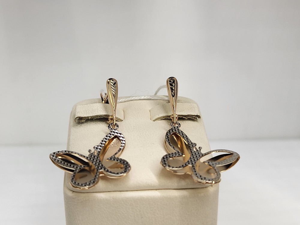 СБКМ585 СЕРЬГИ БЕЗ КАМНЯ (Au 585)