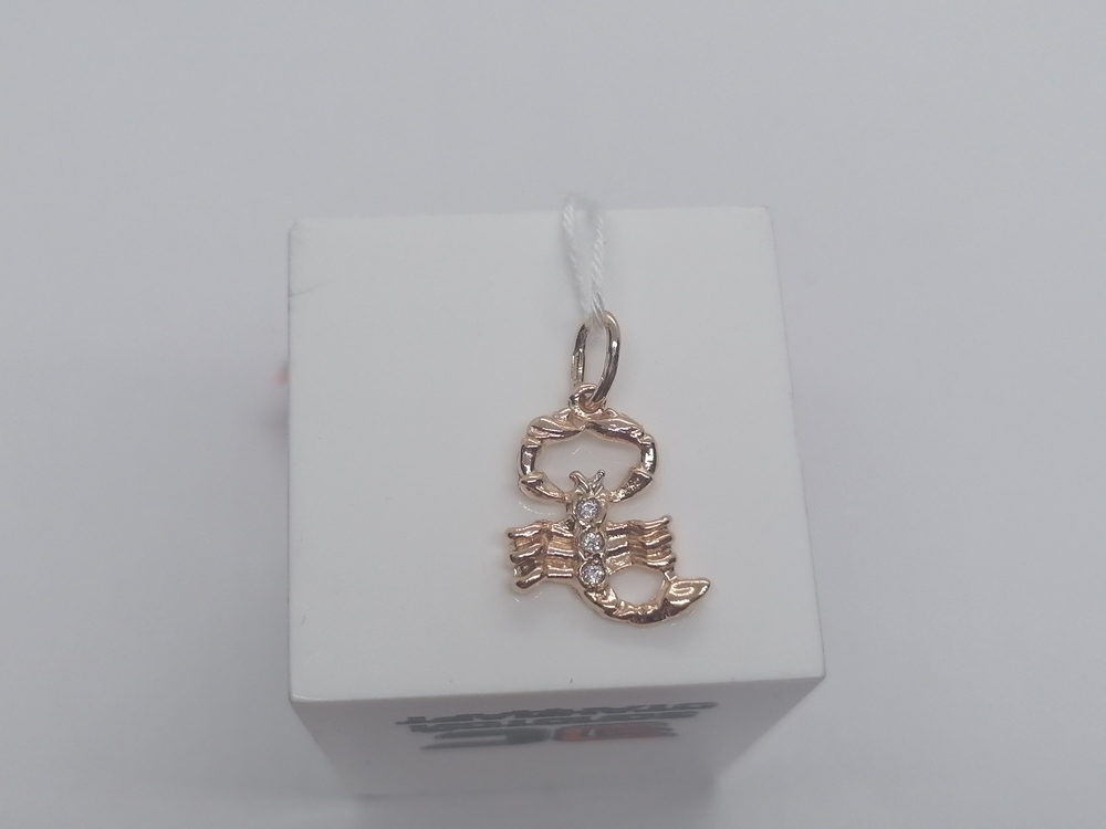 ПОДВЕСКА ЗНАК ЗОДИАКА СКОРПИОН Au 585