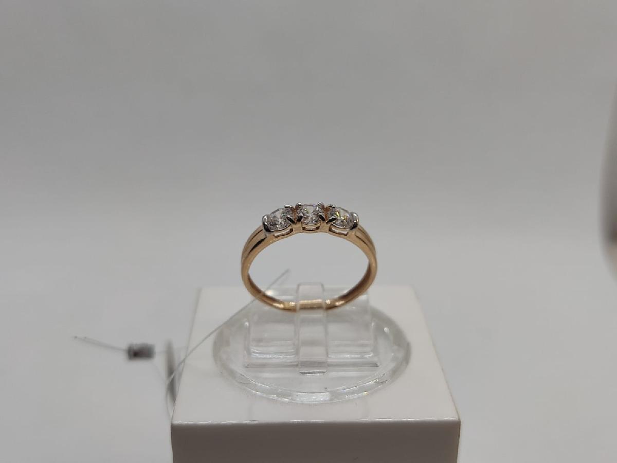 КОЛЬЦО С КАМНЯМИ (Au 585)