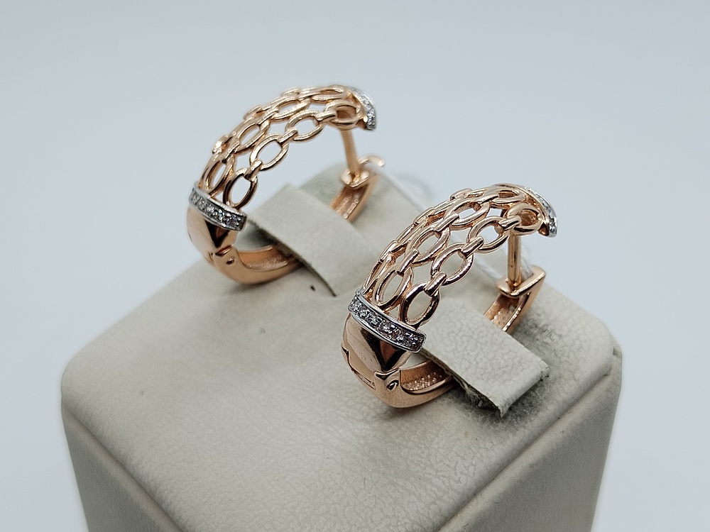 СКМИ585 СЕРЬГИ С КАМНЯМИ (Au 585)