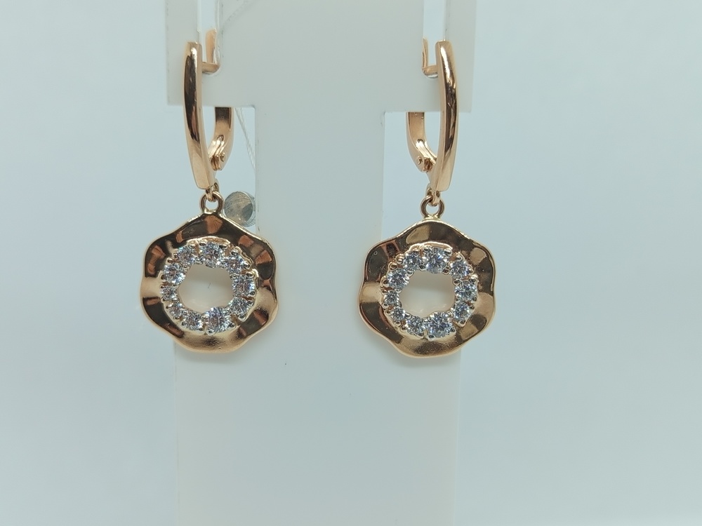 СКМИ585 СЕРЬГИ С КАМНЯМИ (Au 585)