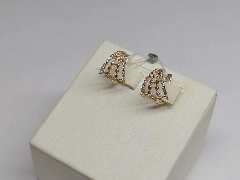 СКМИ585 СЕРЬГИ С КАМНЯМИ (Au 585)