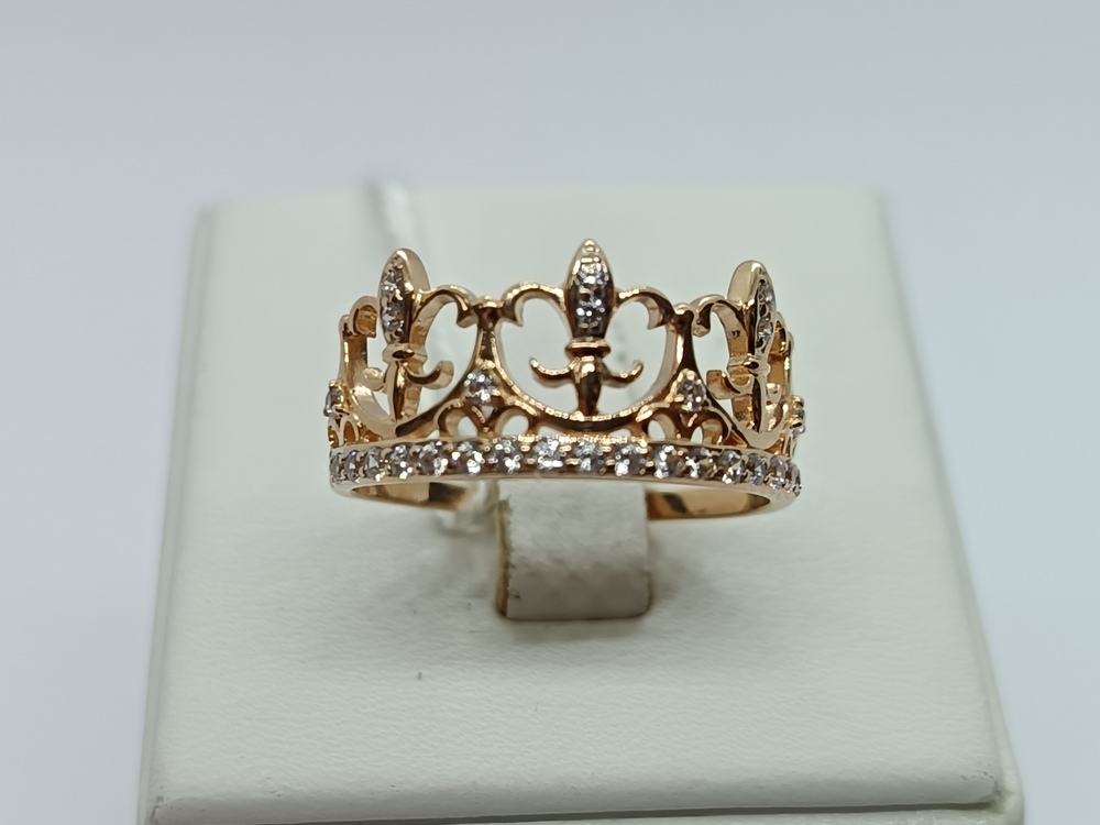 КОЛЬЦО С КАМНЯМИ (Au 585)