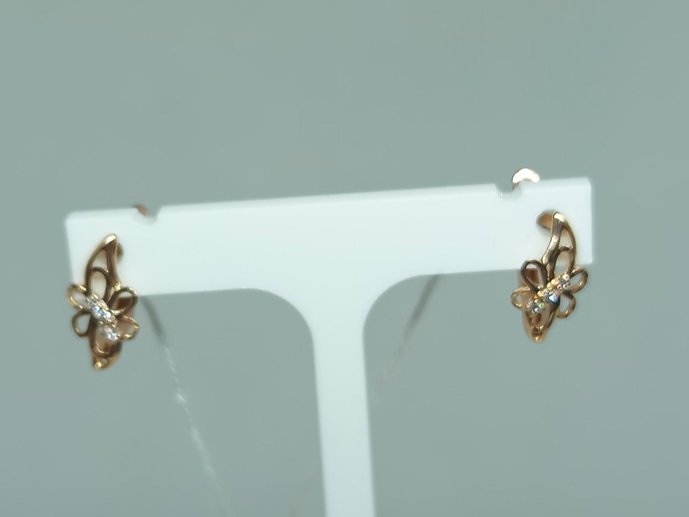 СКМИ585 СЕРЬГИ С КАМНЯМИ (Au 585)