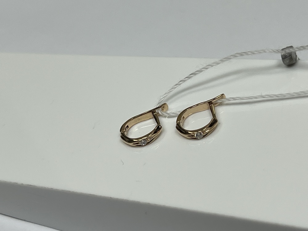 СЕРЬГИ С КАМНЕМ (Au 585)