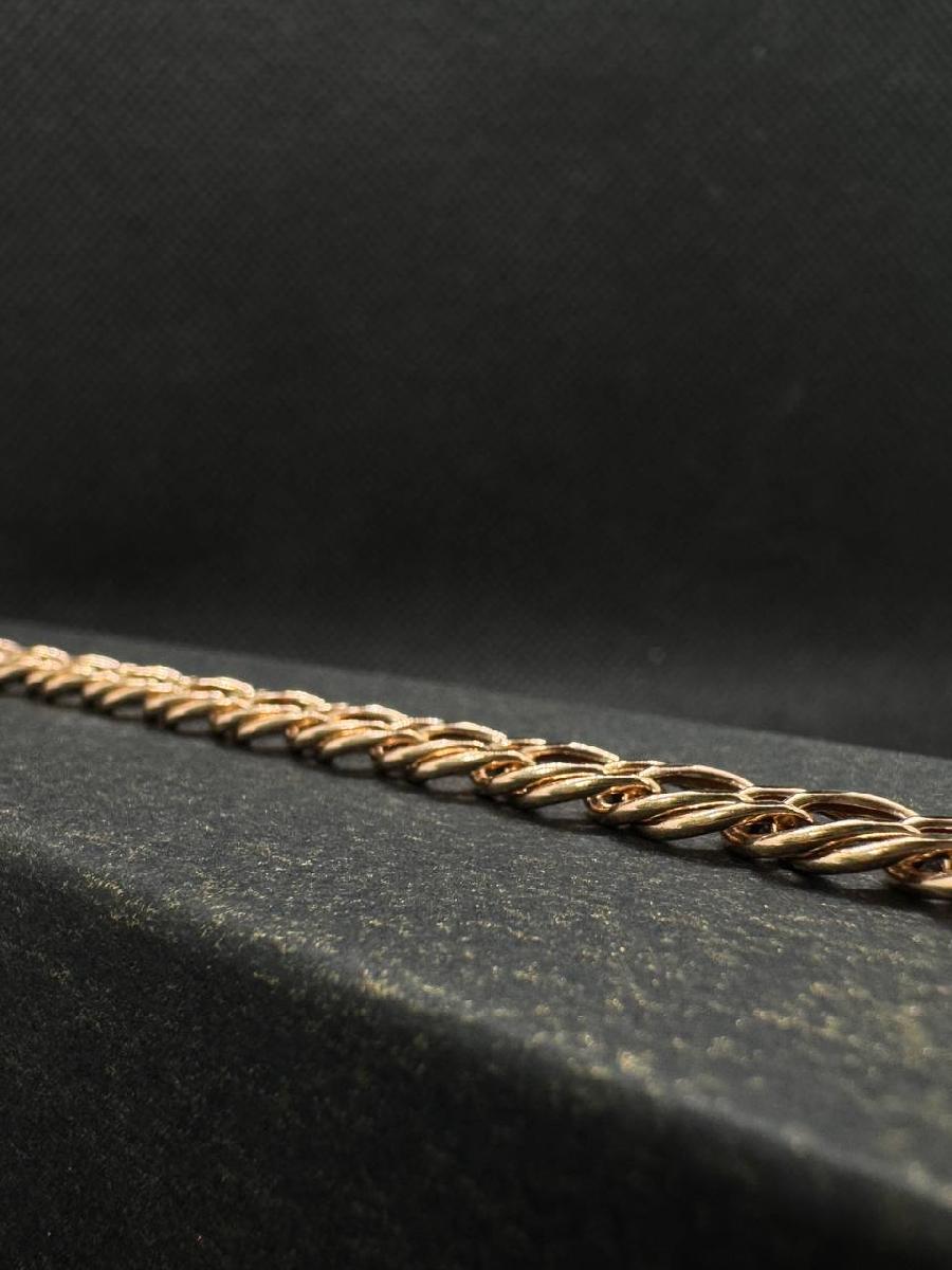 БРАСЛЕТ ПУСТОТЕЛЫЙ Ромб двойной (Au 585)