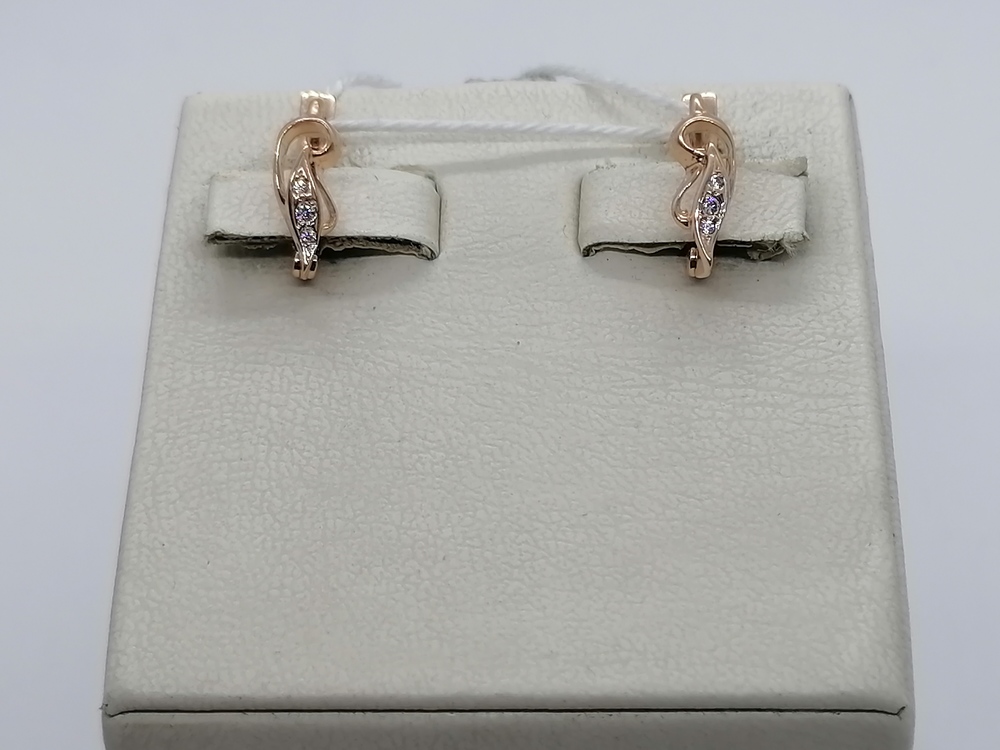 СКМИ585 СЕРЬГИ С КАМНЯМИ (Au 585)