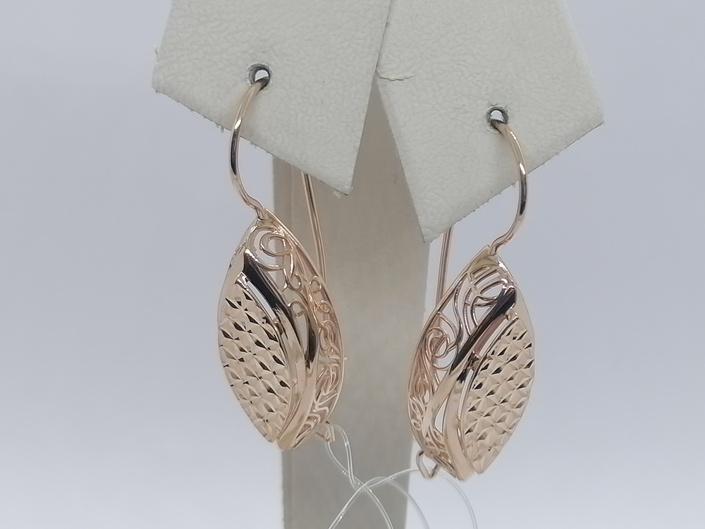 СЕРЬГИ ПЕТЕЛЬКА без камня (Au 585)