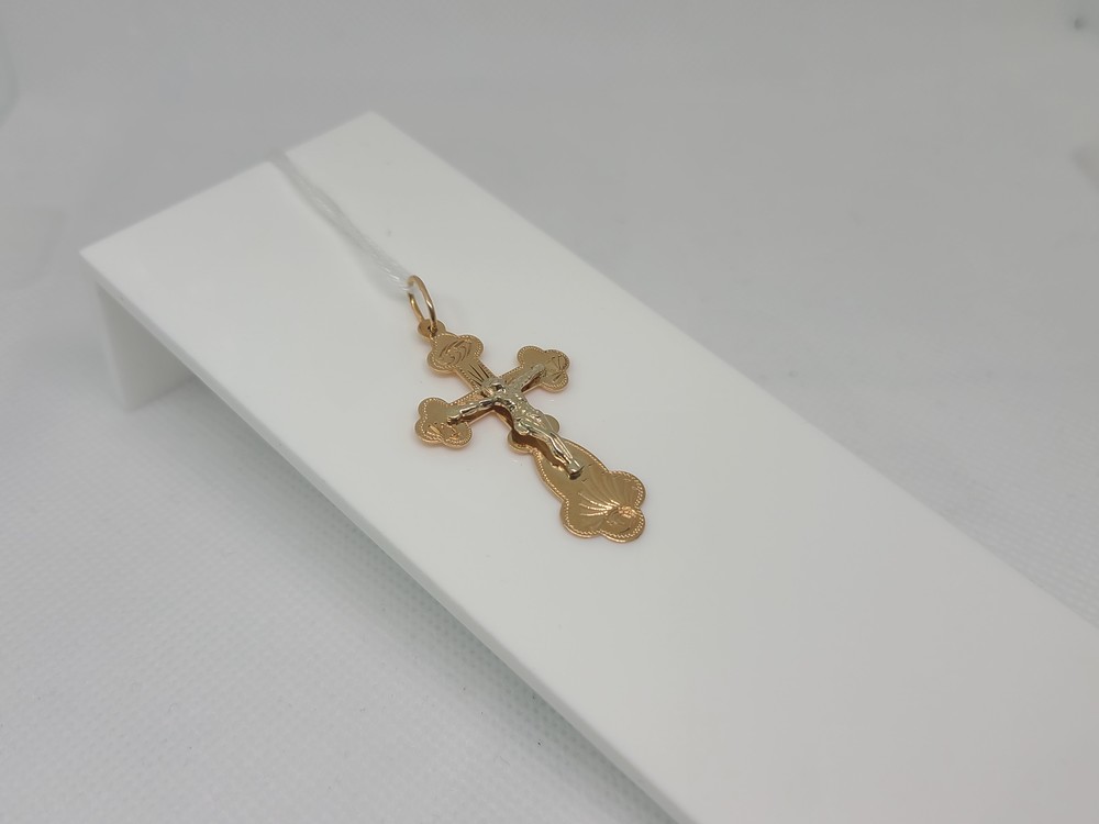 ПОДВЕСКА КРЕСТ БЕЗ КАМНЯ (Au 585)