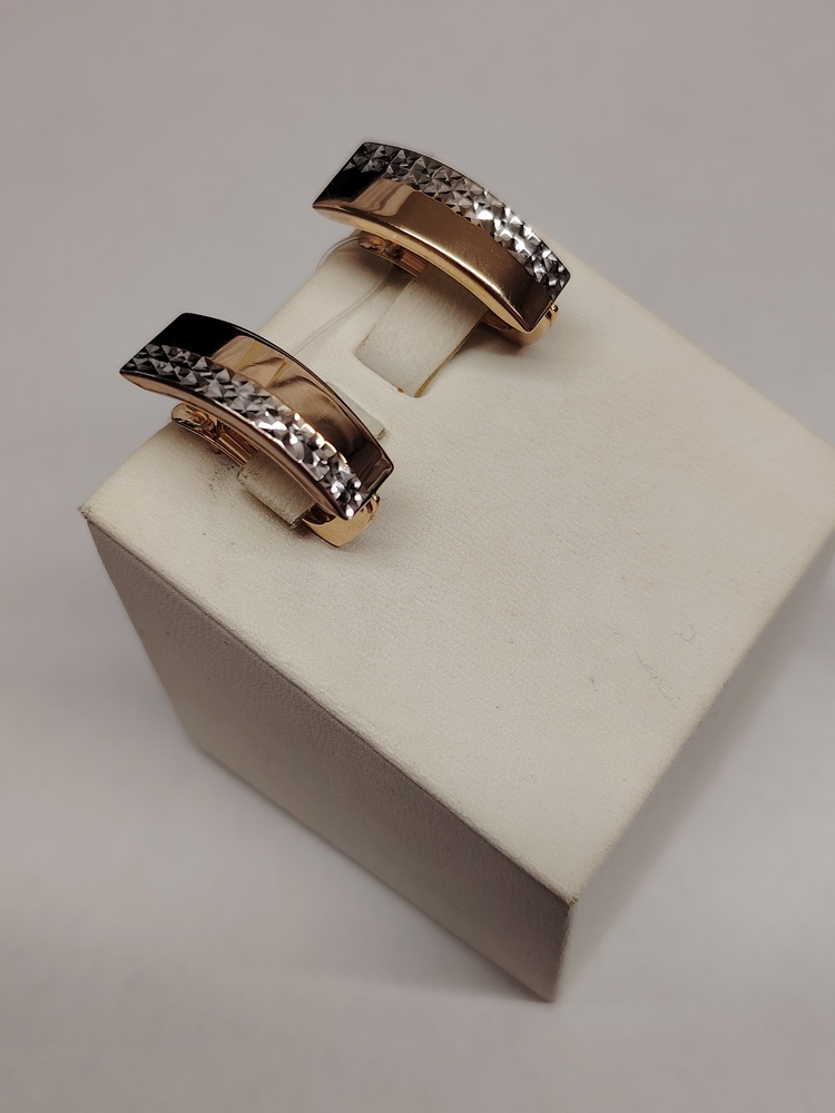 20355а-4 СЕРЬГИ БЕЗ КАМНЯ (Au 585)