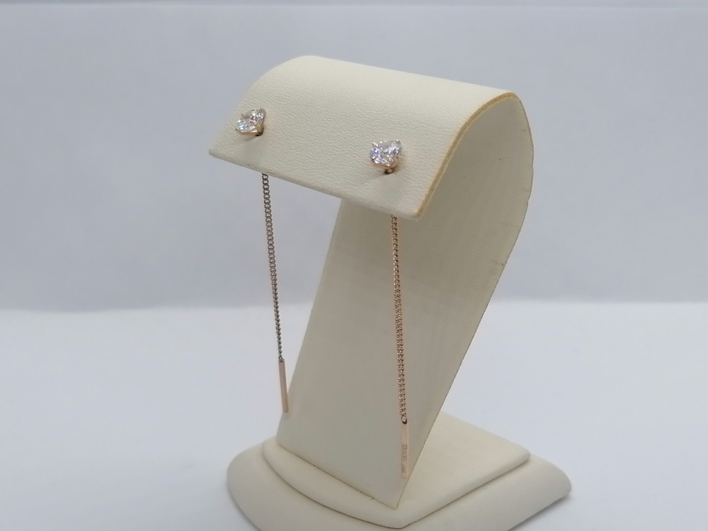 СЕРЬГИ ПРОДЕВКИ с камнем (Au 585)