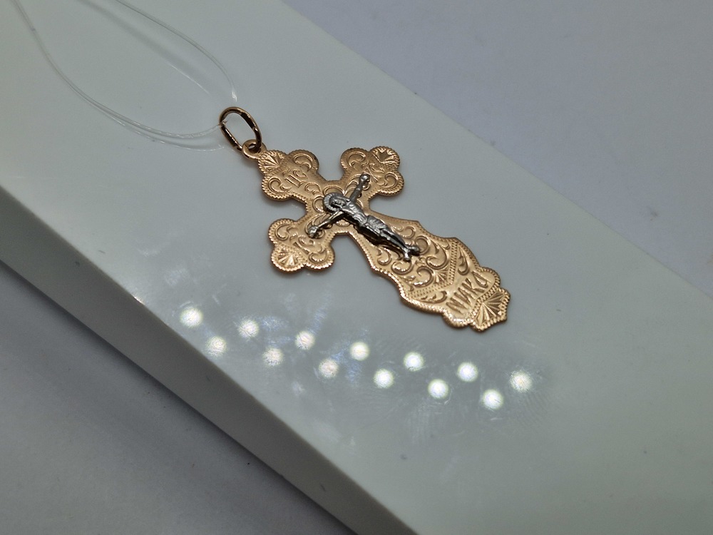 ПОДВЕСКА КРЕСТ без камня (Au 585)