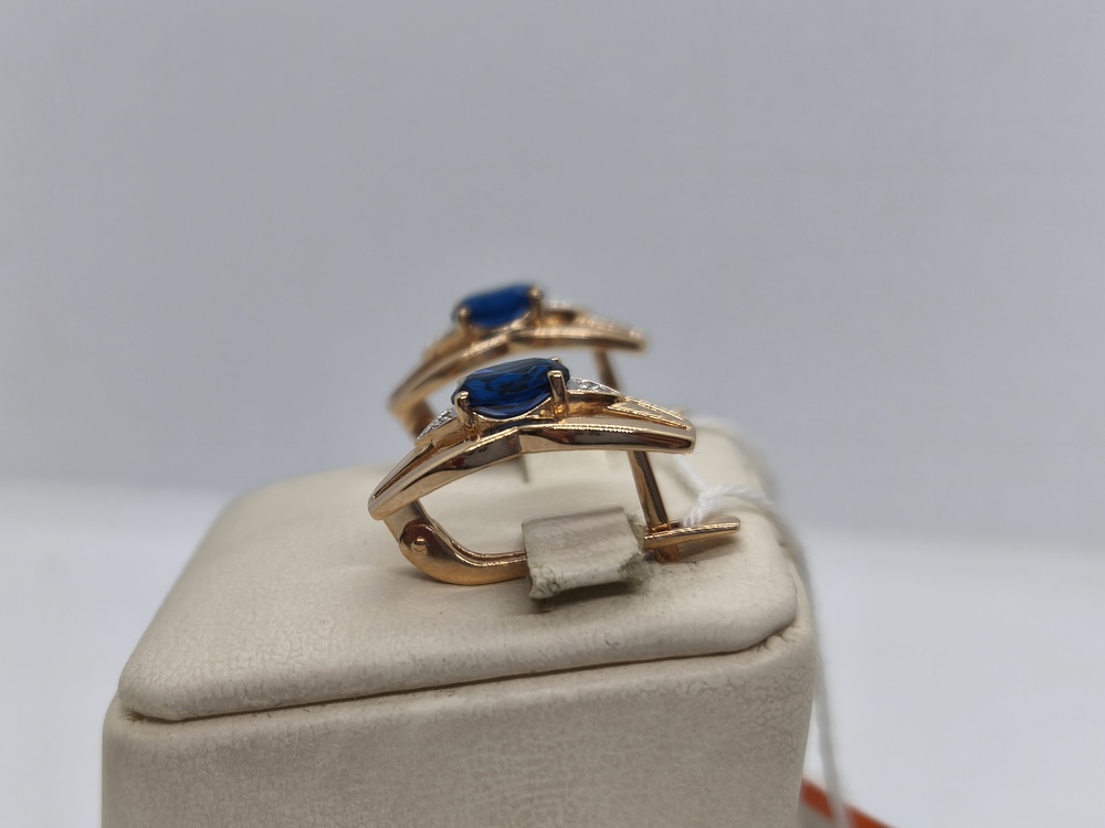 СКМИ585 СЕРЬГИ С КАМНЯМИ (Au 585)