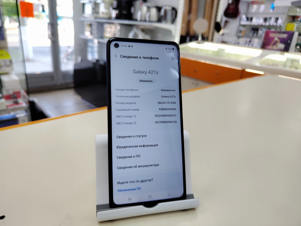 Смартфон Samsung Galaxy A21S 4/64
