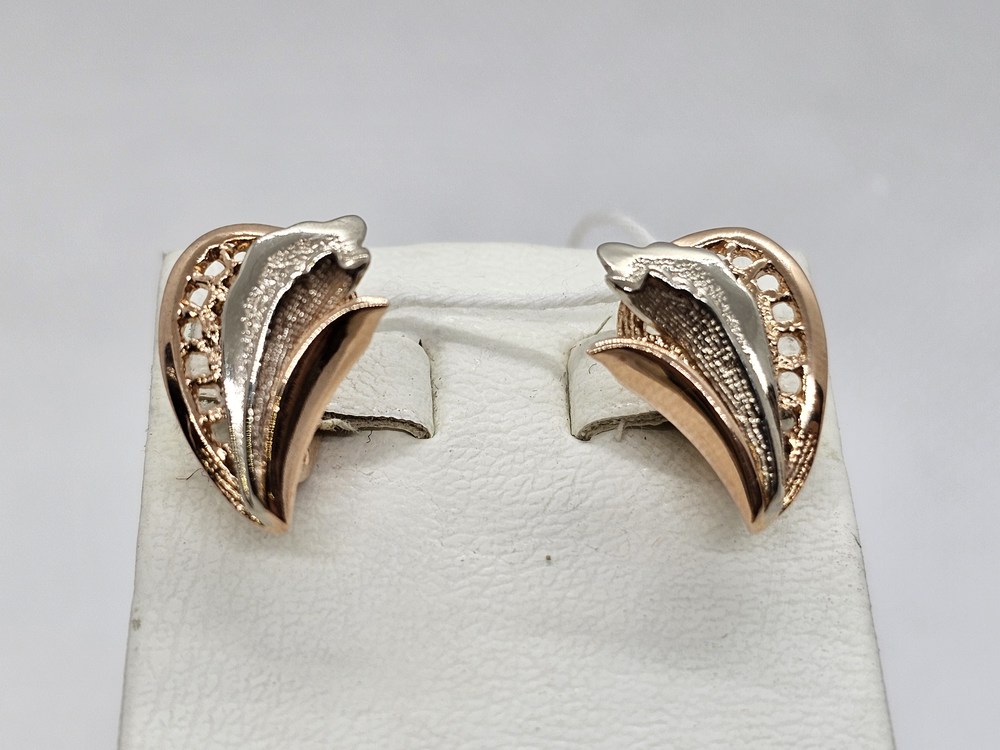 СБКМ585 СЕРЬГИ БЕЗ КАМНЯ (Au 585)