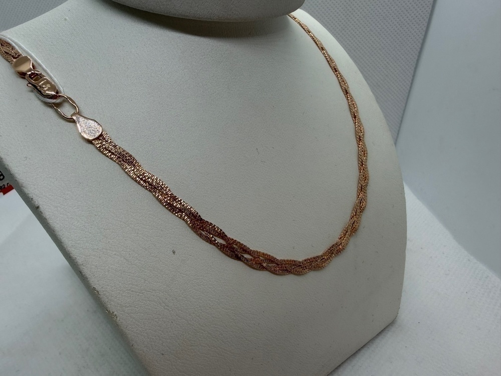 ЦЛКП585 ЦЕПЬ ПОЛНОВЕСНАЯ Косичка(париджина) (Au 585)