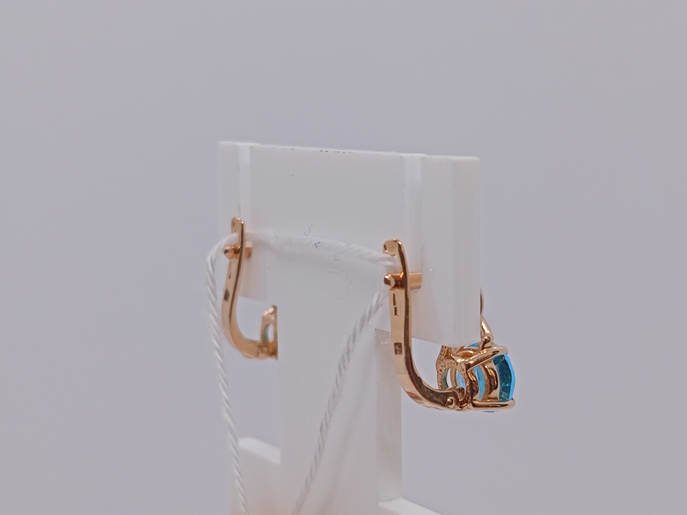 СКМИ585 СЕРЬГИ С КАМНЯМИ (Au 585)