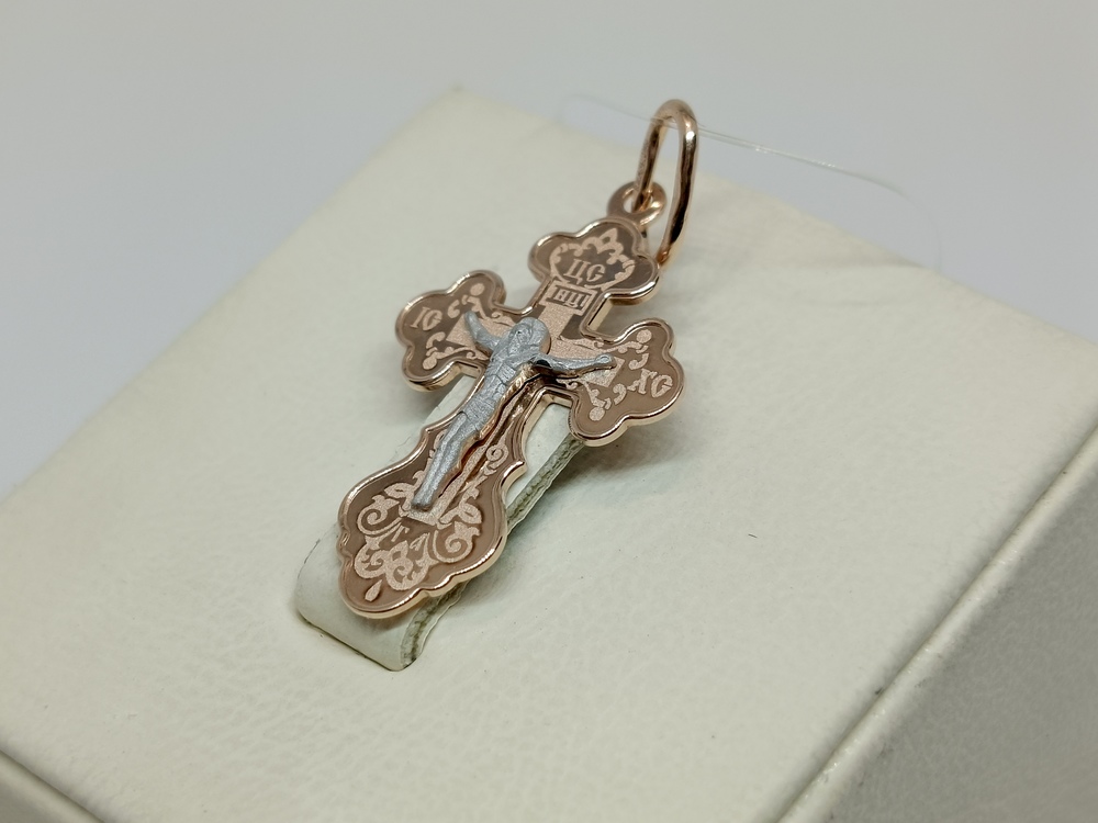 ПОДВЕСКА КРЕСТ без камня (Au 585)