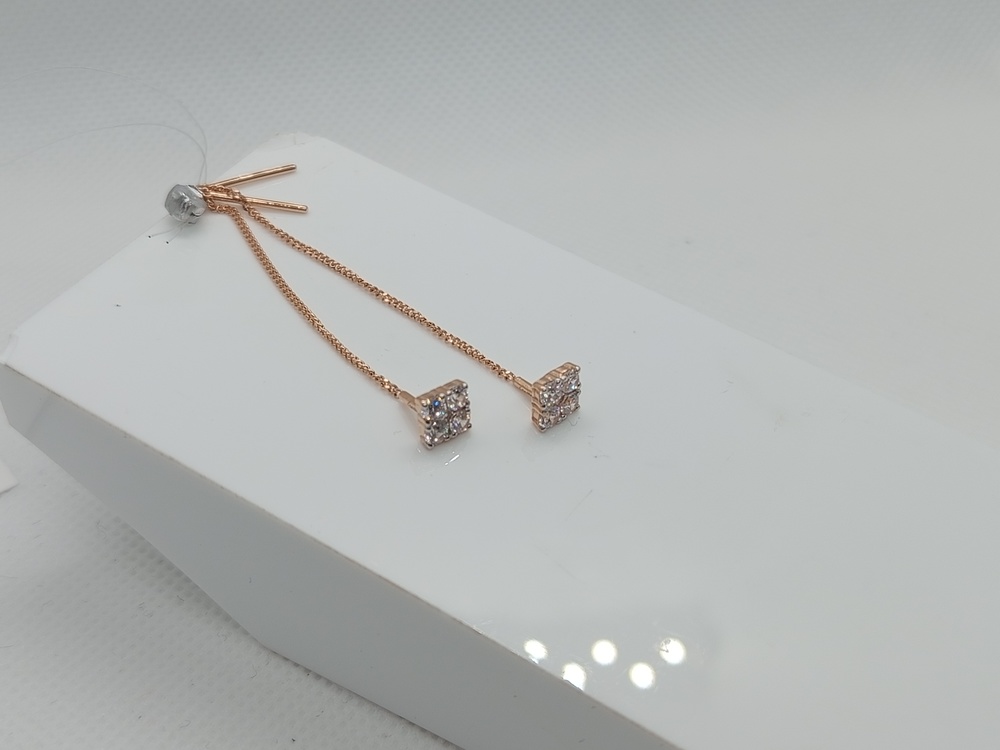 01-218608 СЕРЬГИ С КАМНЯМИ (Au 585)