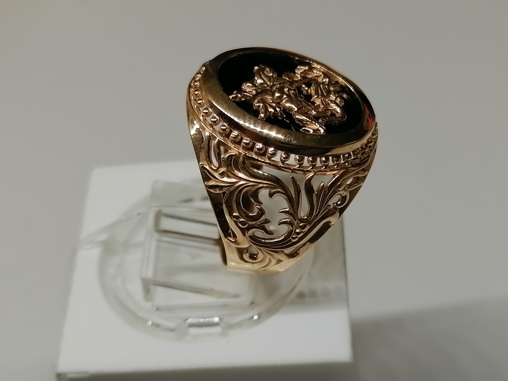 1020028 КОЛЬЦО ПЕЧАТКА с камнем (Au 585)