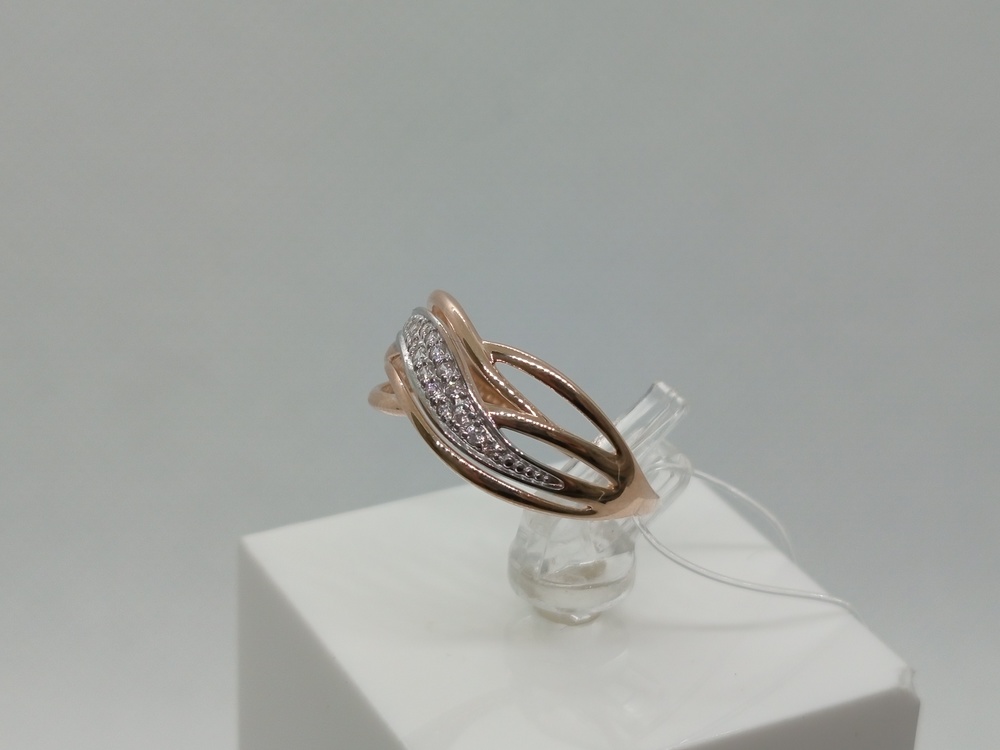 КОЛЬЦО С КАМНЯМИ (Au 585)