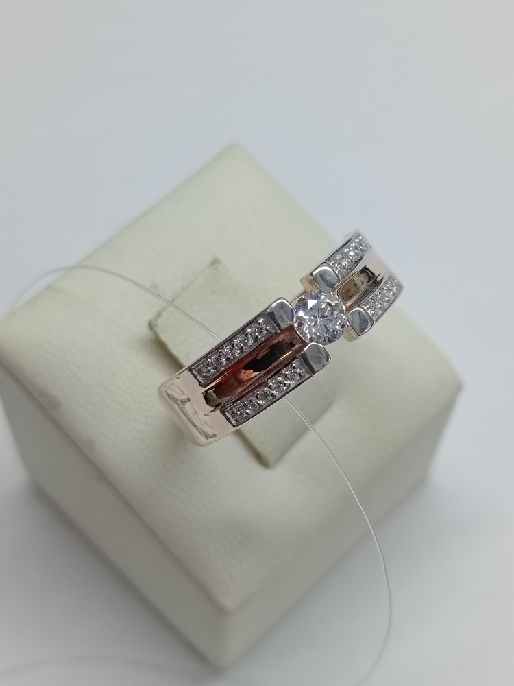 КОЛЬЦО С КАМНЯМИ (Au 585)