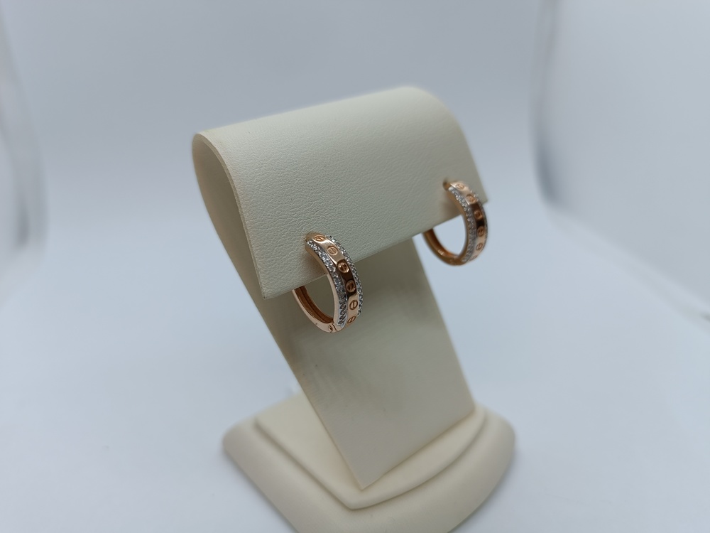 С5006 СЕРЬГИ С КАМНЯМИ (Au 585)