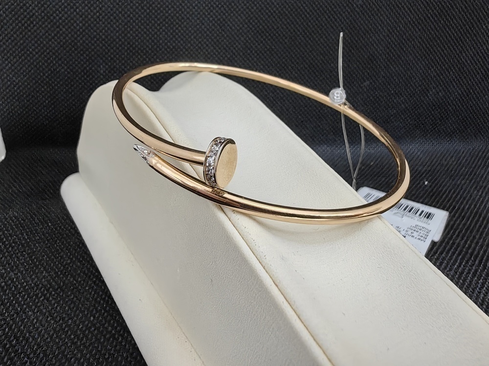 070029 БРАСЛЕТ ЖЕСТКИЙ с камнями (Au 585)