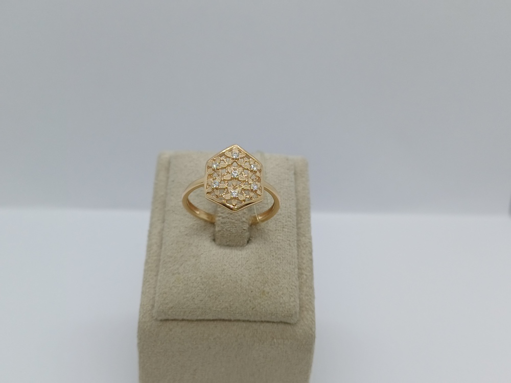 КОЛЬЦО С КАМНЯМИ (Au 585)