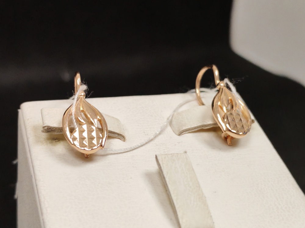 СБКМ583 СЕРЬГИ БЕЗ КАМНЯ (Au 583)