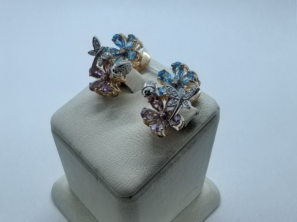 СЕРЬГИ С КАМНЯМИ (Au 585)