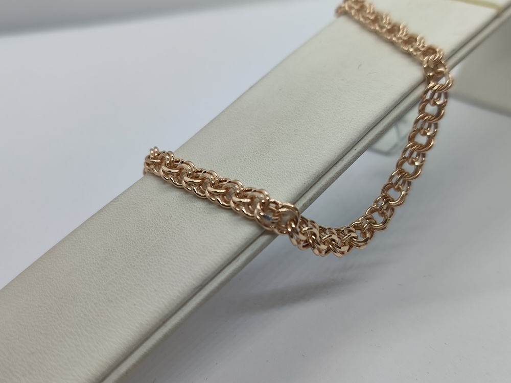 БРАСЛЕТ ПУСТОТЕЛЫЙ Бисмарк (Au 585)