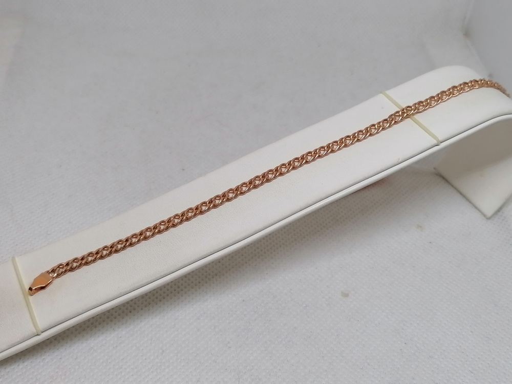 БРАСЛЕТ ПОЛНОВЕСНЫЙ Ромб двойной Au 585